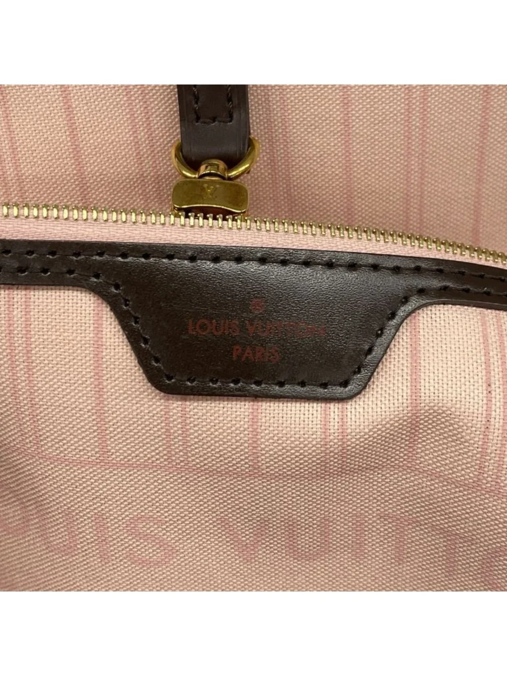 Louis Vuitton Tote Damier Neverfull MM Ebene Rose Ballerine